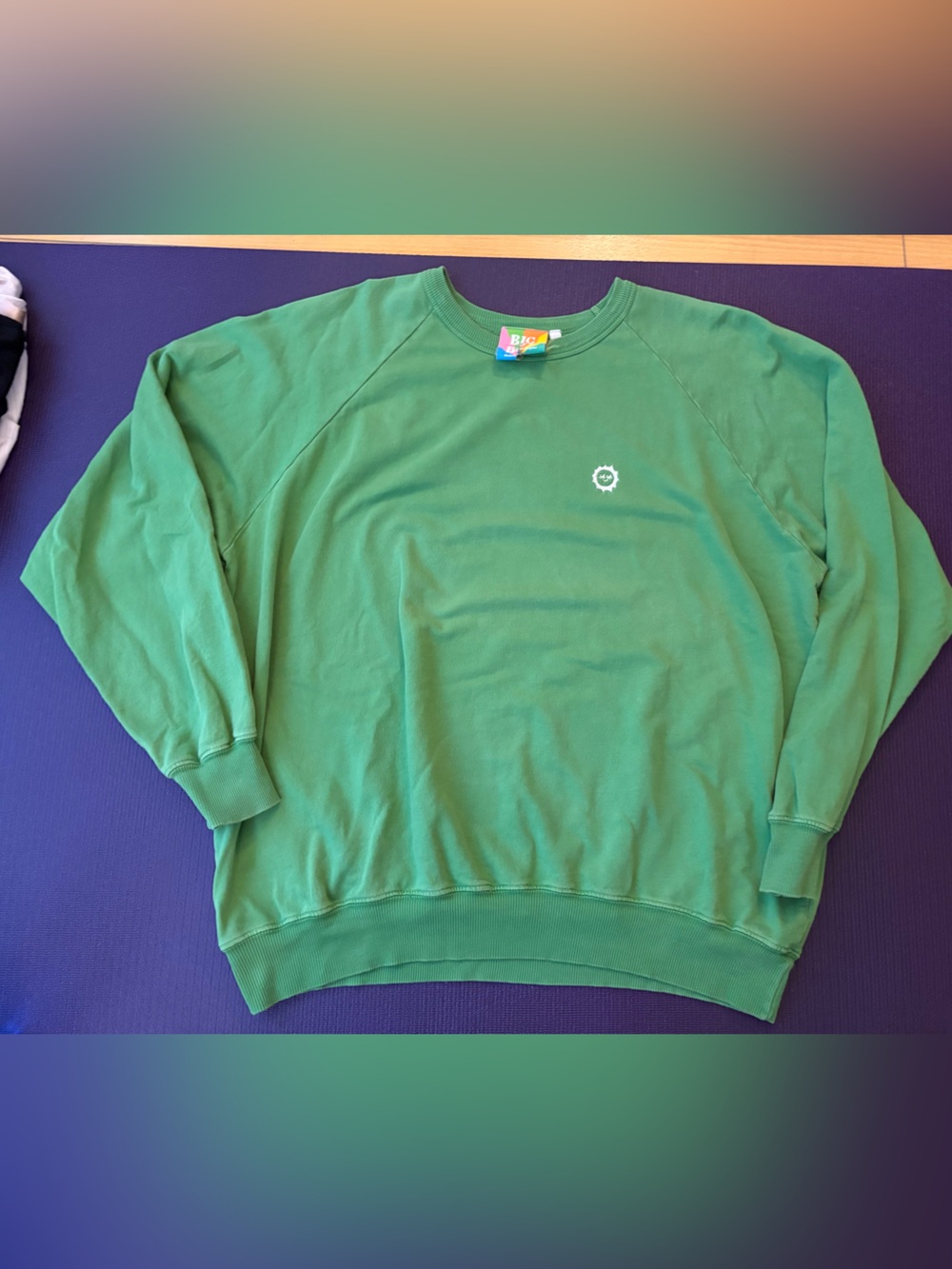 Big Bud Press Green Crewneck Sweatshirt with Sun Logo